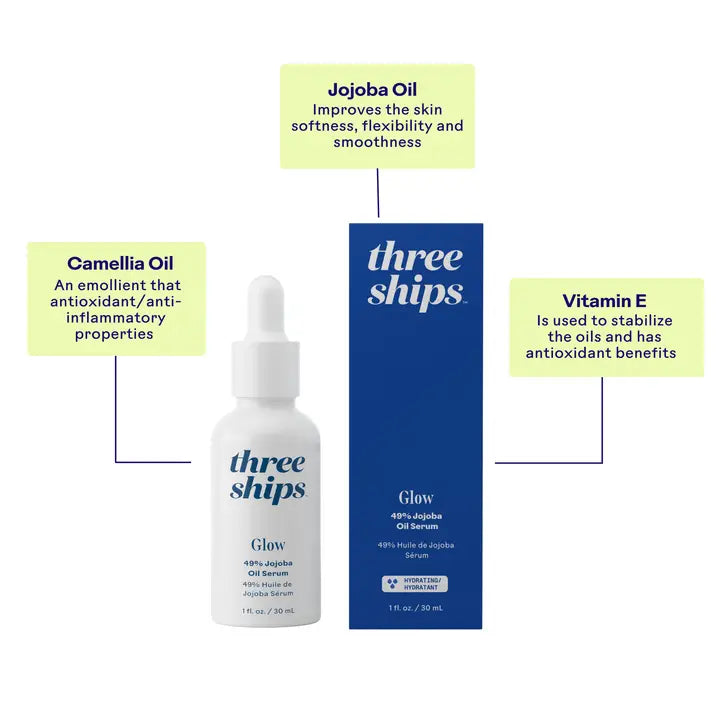 Three Ships Glow 49% Jojoba Oil Serum