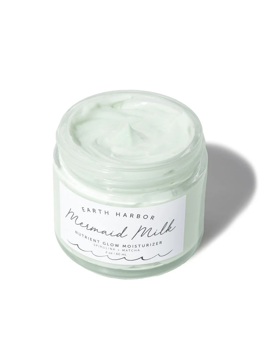 Earth Harbor Mermaid Milk: Superfood Moisturizer, Matcha + Spirulina