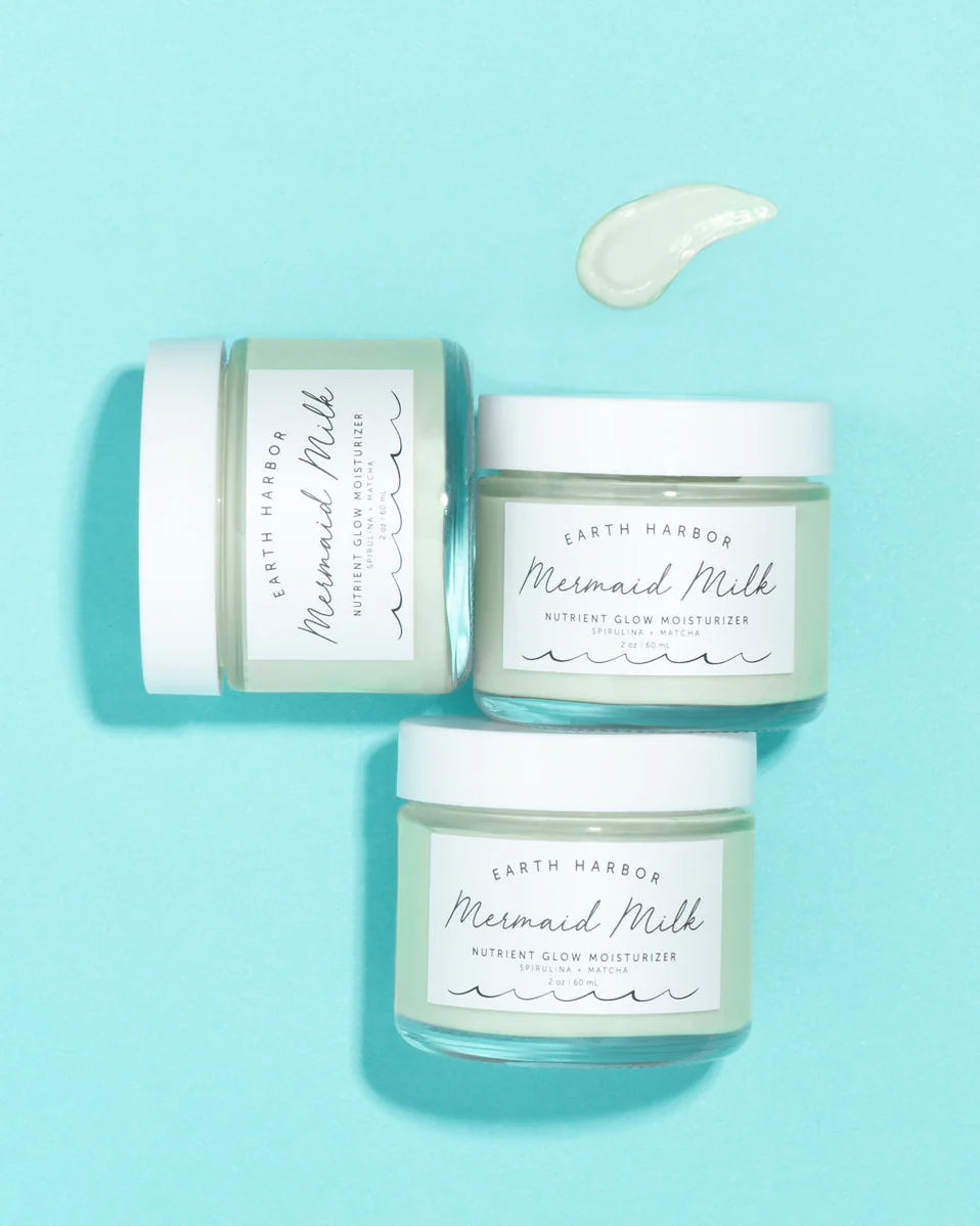 Earth Harbor Mermaid Milk: Superfood Moisturizer, Matcha + Spirulina