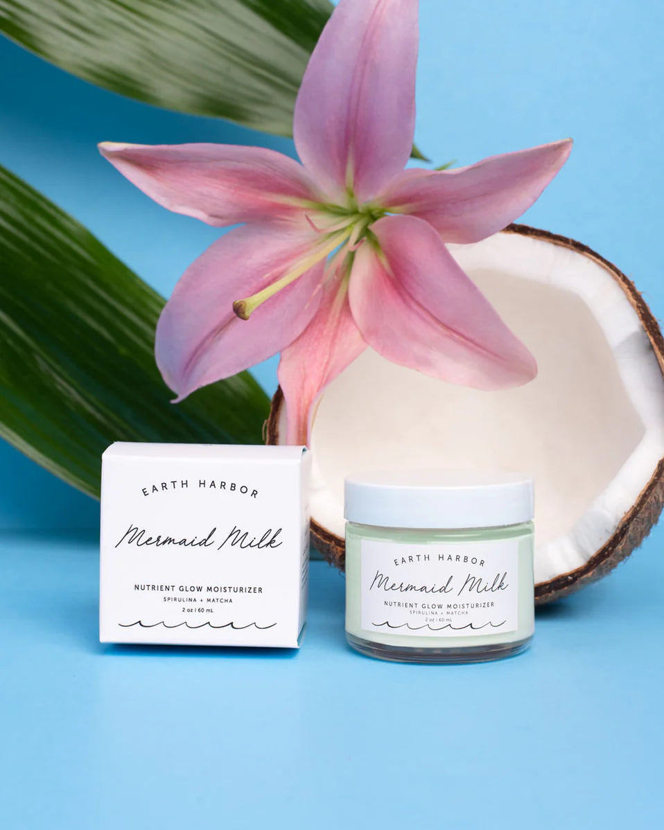 Earth Harbor Mermaid Milk: Superfood Moisturizer, Matcha + Spirulina