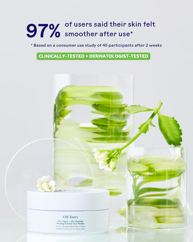 Offduty™Sea Algae + Bio-Peptide Smoothing Biodegradable Eye Masks