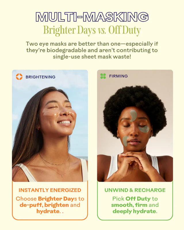Offduty™Sea Algae + Bio-Peptide Smoothing Biodegradable Eye Masks