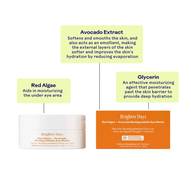Three Ships Brighter Days Vegan and Cruelty-Free Biodegradable Eye Masks