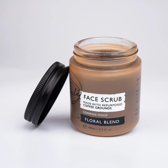 UpCircle Beauty Face Scrub with Coffee + Rosehip - Floral Blend for Sensitive Skin