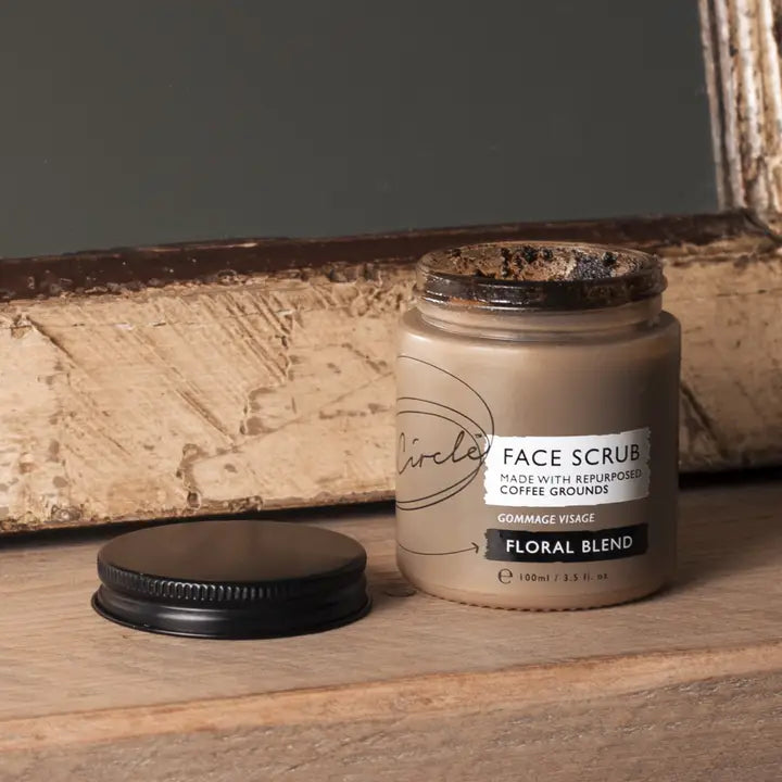 UpCircle Beauty Face Scrub with Coffee + Rosehip - Floral Blend for Sensitive Skin