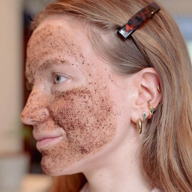 UpCircle Beauty Face Scrub with Coffee + Rosehip - Floral Blend for Sensitive Skin