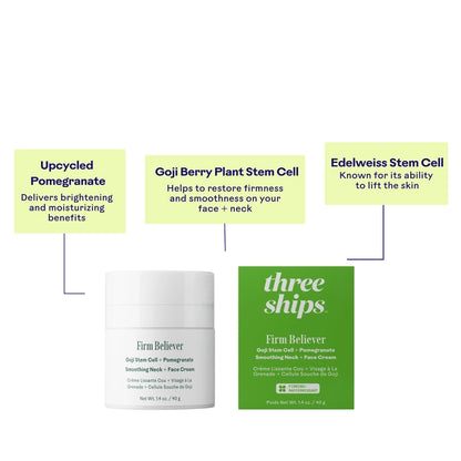 Three Ships Firm Believer Goji Stem Cell + Pomegranate Smoothing Cream