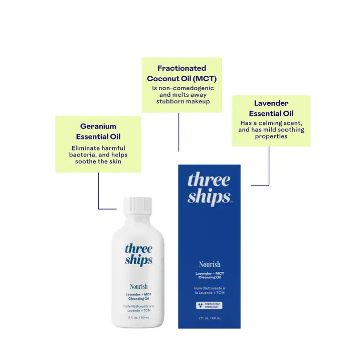 Three Ships Nourish Lavender + MCT Cleansing Oil