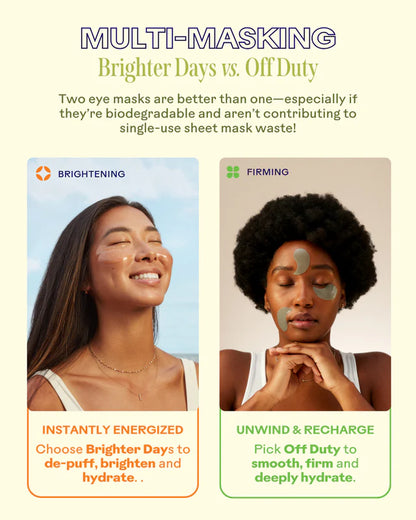 Offduty™Sea Algae + Bio-Peptide Smoothing Biodegradable Eye Masks