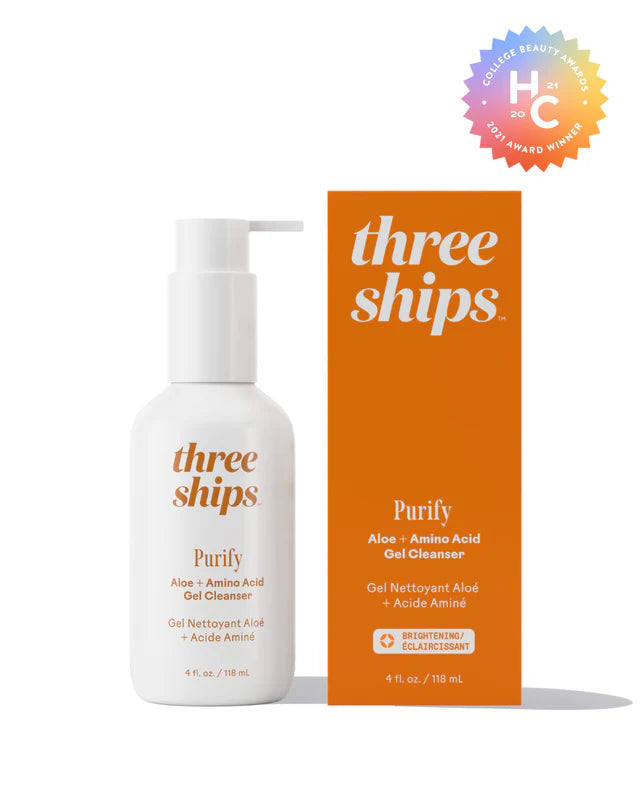 Three Ships Purify Aloe + Amino Acid Gel Cleanser