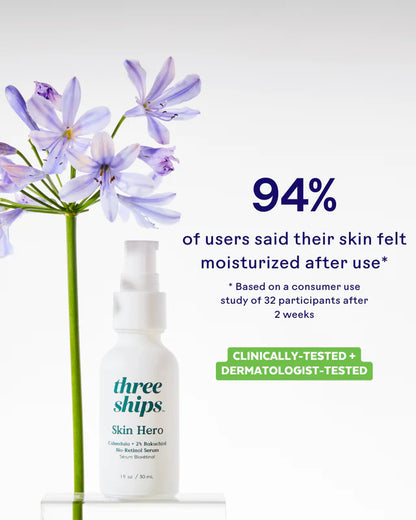 Three Ships Skin Hero Calendula + 2% Bakuchiol Bio-Retinol Serum