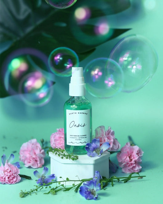 Earth Harbor Oasis: Deep Pore Gel Cleanser: Chlorophyll + Botanical Bha