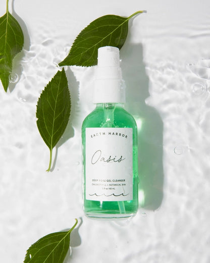 Earth Harbor Oasis: Deep Pore Gel Cleanser: Chlorophyll + Botanical Bha