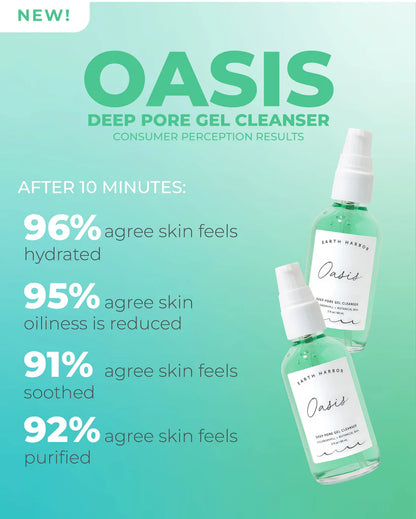 Earth Harbor Oasis: Deep Pore Gel Cleanser: Chlorophyll + Botanical Bha